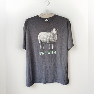 Ewe Wish (You Wish) Funny & Sarcastic T-shirt Sheep Lamb Farm Animals 2XL Tee